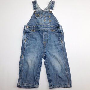 Gap 18-24 Months Blue Denim Pinstripe Overalls